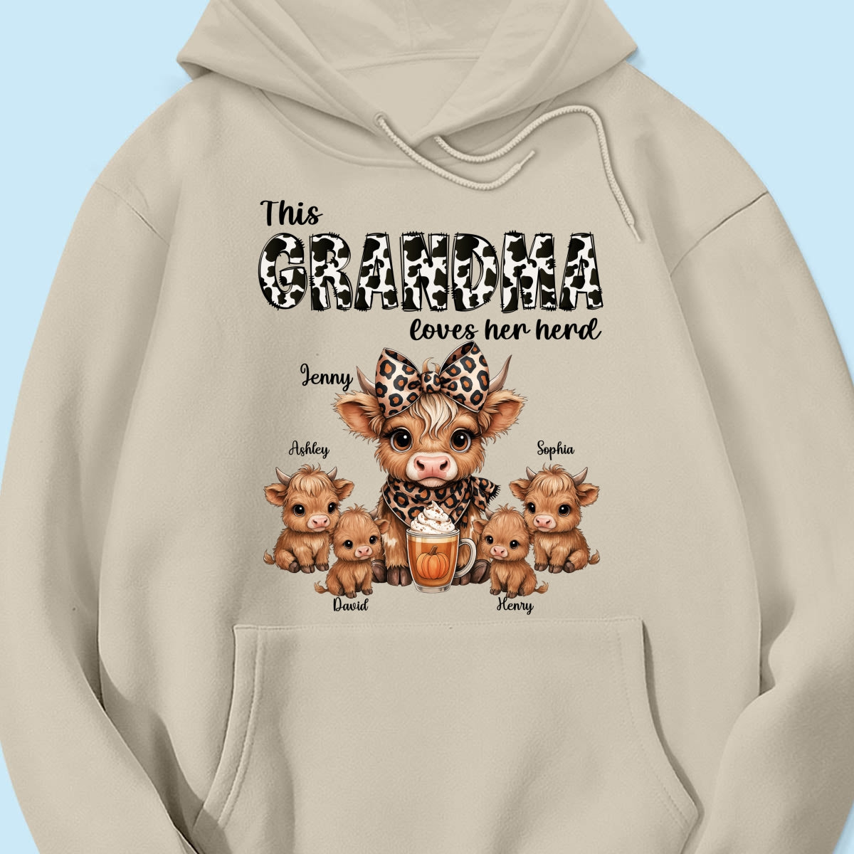 This Mama Grandma Loves Her Herds – Cozy Fall Vibe - Personalized Shirt