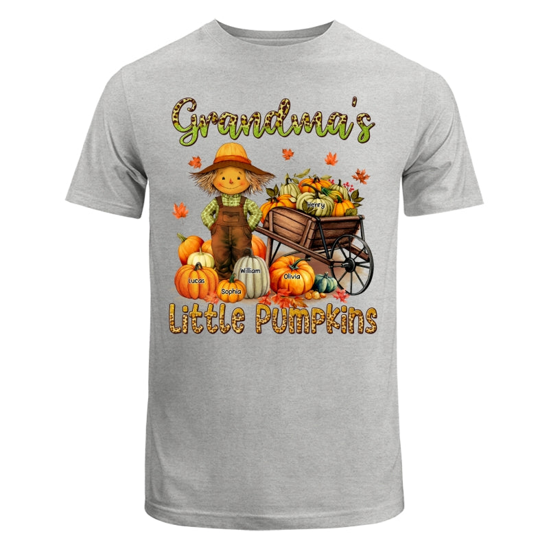 Grandma Mom Little Pumpkin Leopard Scarecrow Personalized Shirt