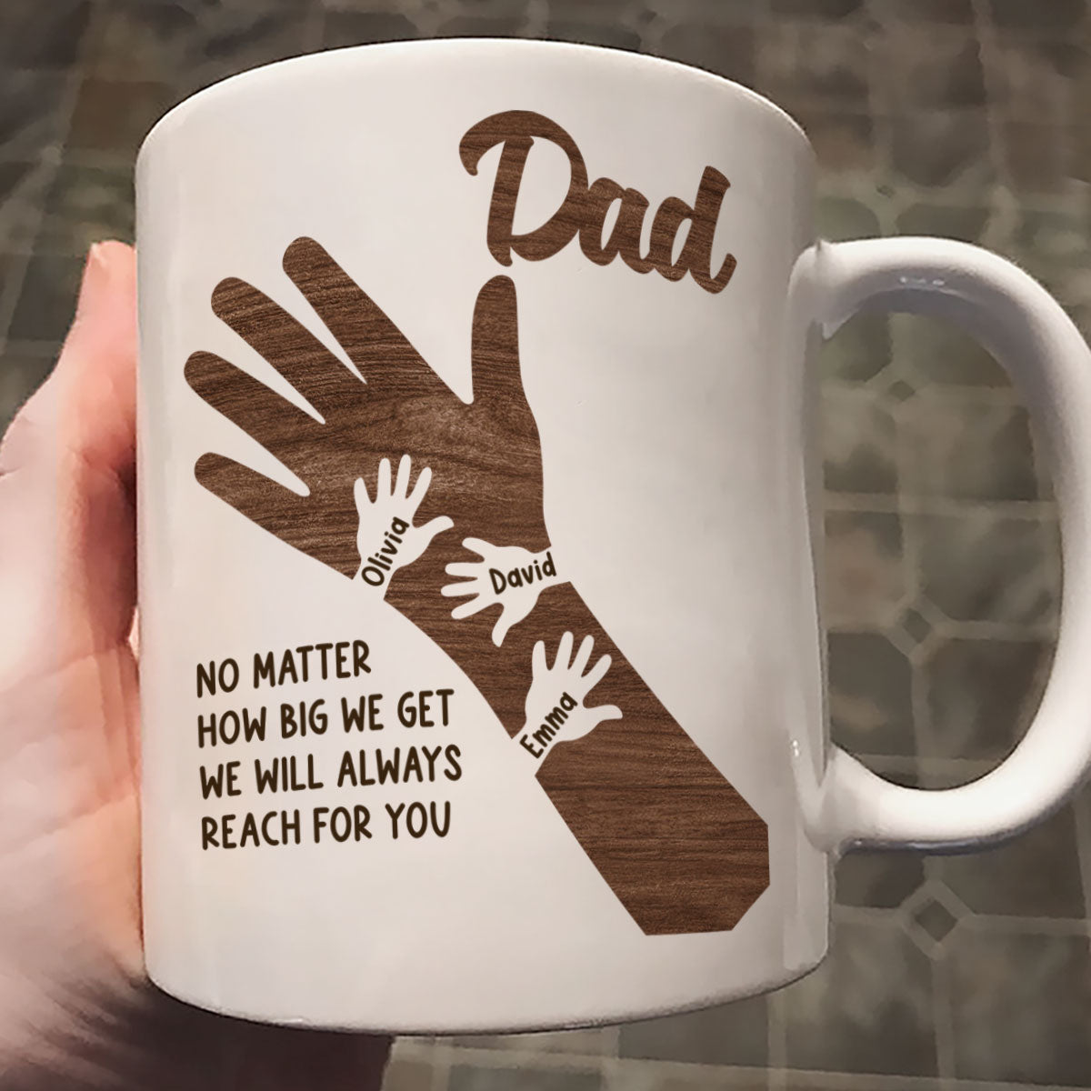 No Matter How Big We Get Personalized Mug, Gift For Dad