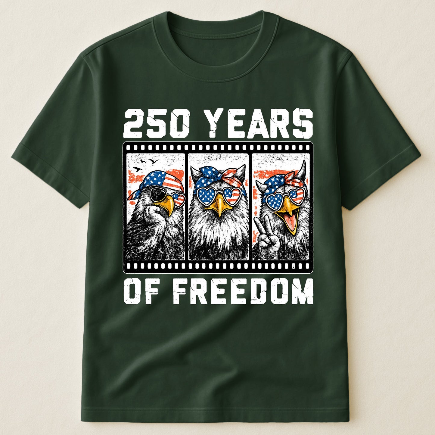 Funny Eagel 250 Years Happy -  Shirt