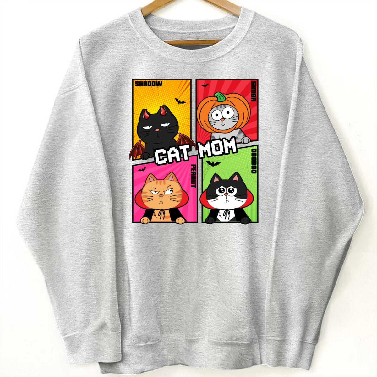 Halloween Funny Cartoon Cat Personalized Sweatshirt