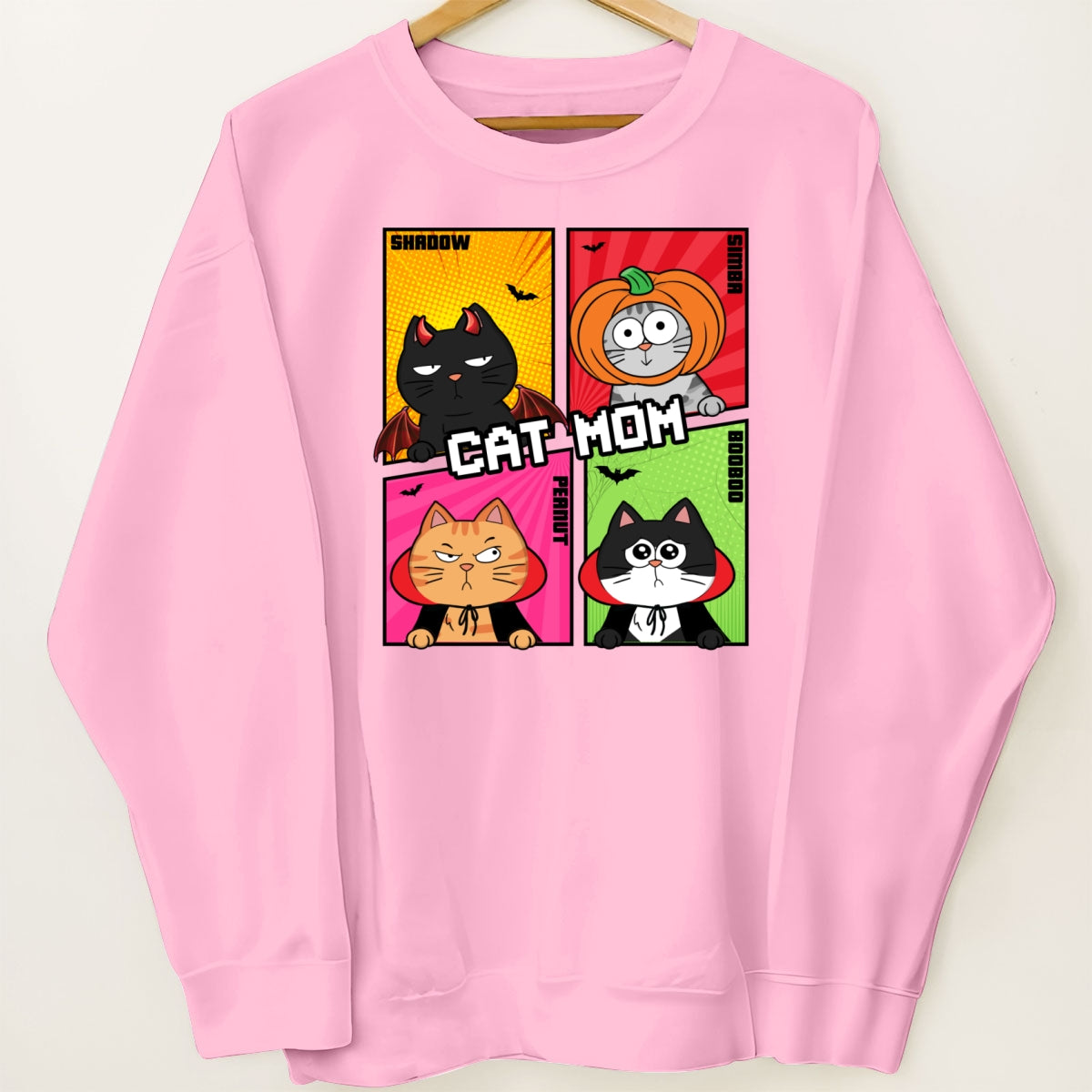 Halloween Funny Cartoon Cat Personalized Sweatshirt