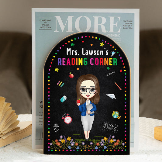 Teacher Reading Corner - Custom Wood Book Ends