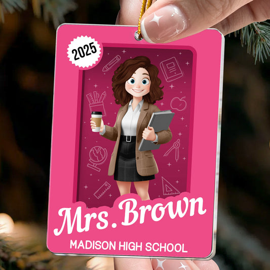 Teacher Toy Box - Teacher Custom Gift - Personalized Acrylic Ornament