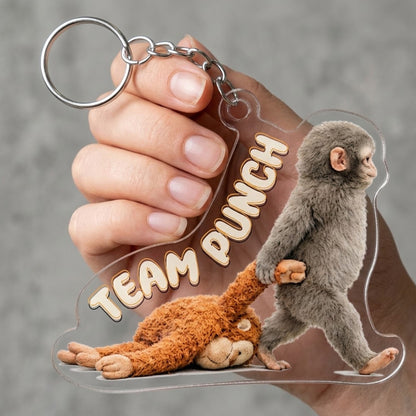 Team Punch - Punch The Abandoned Baby Monkey - Animal Supports, Peace Lovers - Keychain