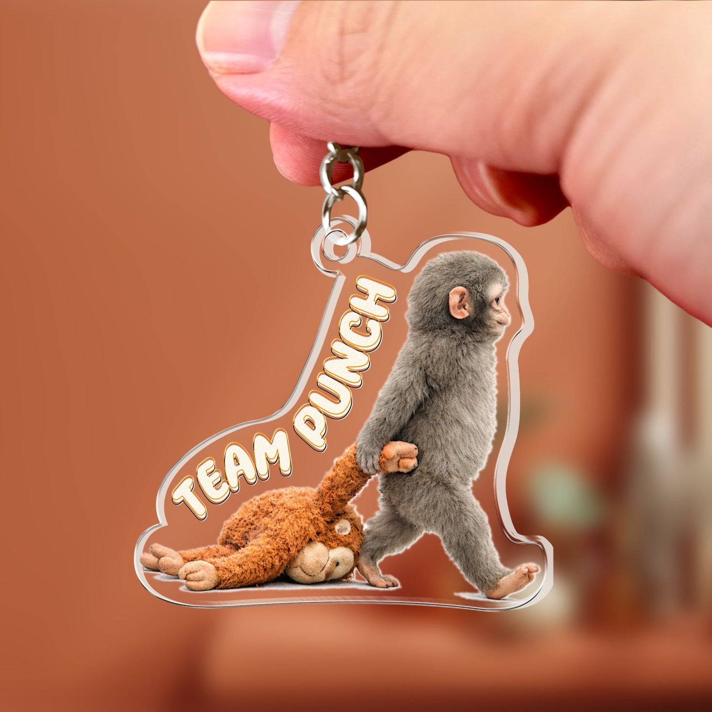 Team Punch - Punch The Abandoned Baby Monkey - Animal Supports, Peace Lovers - Keychain