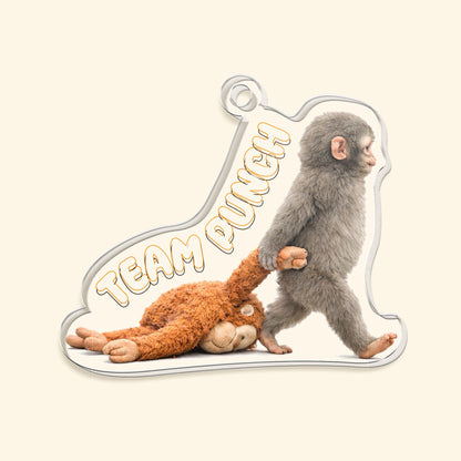 Team Punch - Punch The Abandoned Baby Monkey - Animal Supports, Peace Lovers - Keychain