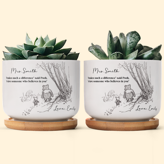 Thank You Teacher Gifts For Teacher Friend - Personalized Plant Pot