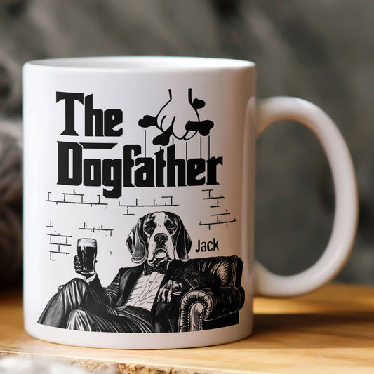 Father's Day Gifts, The Dog Father - Dog Dad Gifts - Mafia Dogs - Personalized Mug