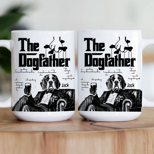 Father's Day Gifts, The Dog Father - Dog Dad Gifts - Mafia Dogs - Personalized Mug