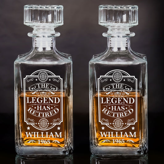 The Legend Has Retired - Custom Decanter