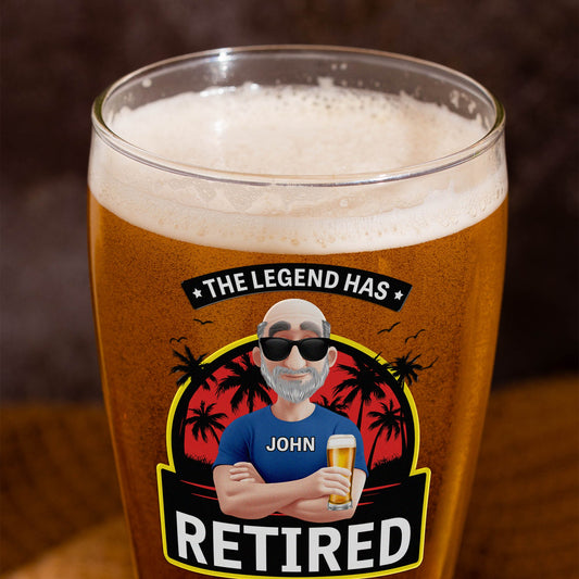 The Legend Has Retired - Personalized Pilsner Glass