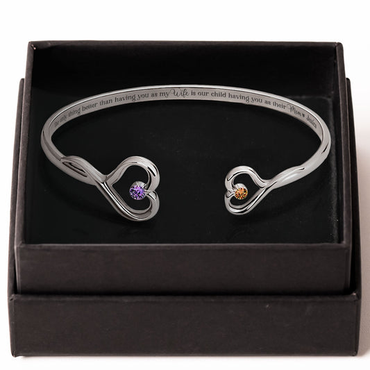 The Only Thing Better Than Having You As My Wife - Personalized Heart Bracelet