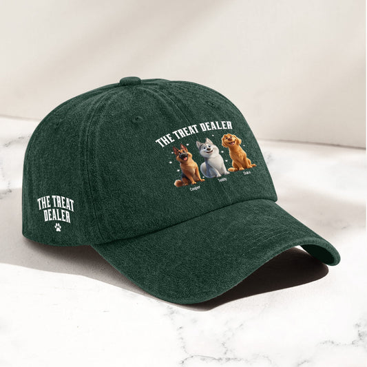 The Treat Dealer - Personalized Distressed Denim Cap