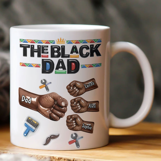 Father's Day Gifts, The Black Dad Father's Day Gift For Him, Dad, Husband - Personalized Mug