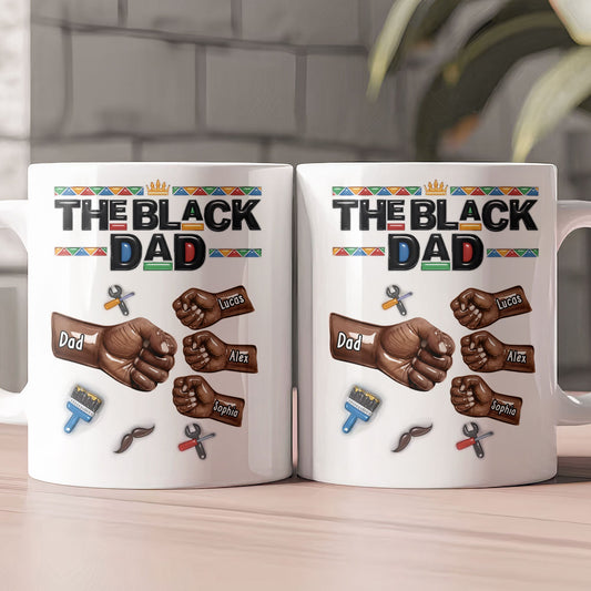 Father's Day Gifts, The Black Dad Father's Day Gift For Him, Dad, Husband - Personalized Mug
