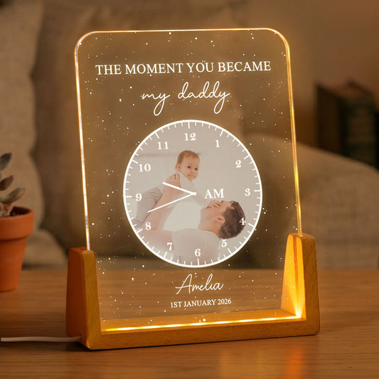 Father's Day Gifts, The Moment You Became My Daddy Father's Day Gift For New Dad - Personalized Night Light