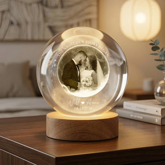 The Night Our Story Began Wedding Anniversary Gift - Personalized Night Light