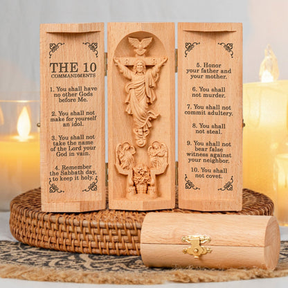 The Ten Commandments - Wooden Plaque