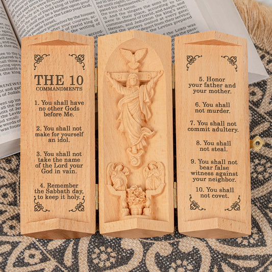 The Ten Commandments - Wooden Plaque