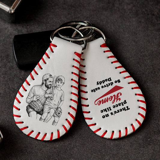 Father's Day Gifts, There's No Place Like Home Father's Day Gift For Dad, Husband - Personalized Keychain
