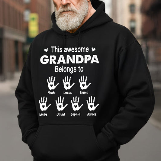 This Awesome Grandpa Belongs To - Personalized Shirt