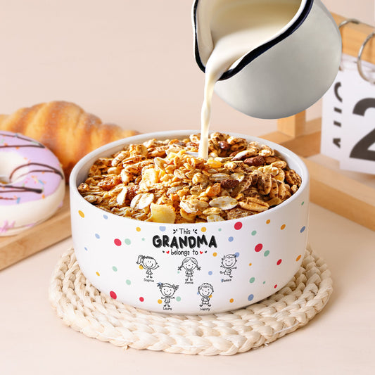 This Grandma Belongs To - Personalized Ceramic Bowl