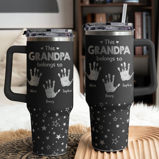 Father's Day Gifts, This Grandpa Belongs To - Personalized Engraved 40oz Tumbler