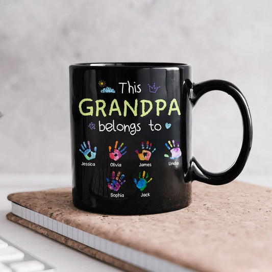 Father's Day Gifts, This Grandpa Belongs To - Personalized Mug