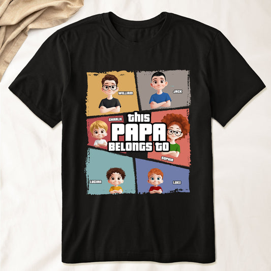 Father's Day Gifts, This Grandpa Belongs To - Personalized Shirt - Gift For Grandpa