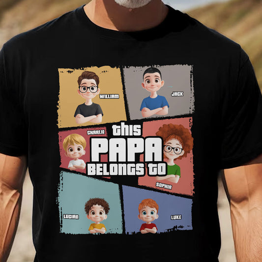 Father's Day Gifts, This Grandpa Belongs To - Personalized Shirt - Gift For Grandpa