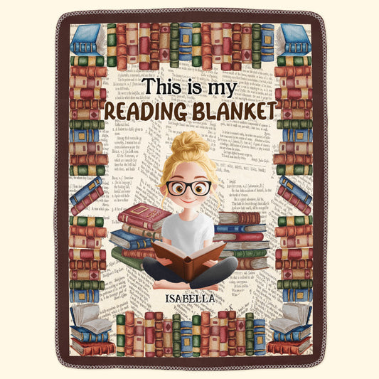 This Is My Reading Blanket - Personalized Blanket