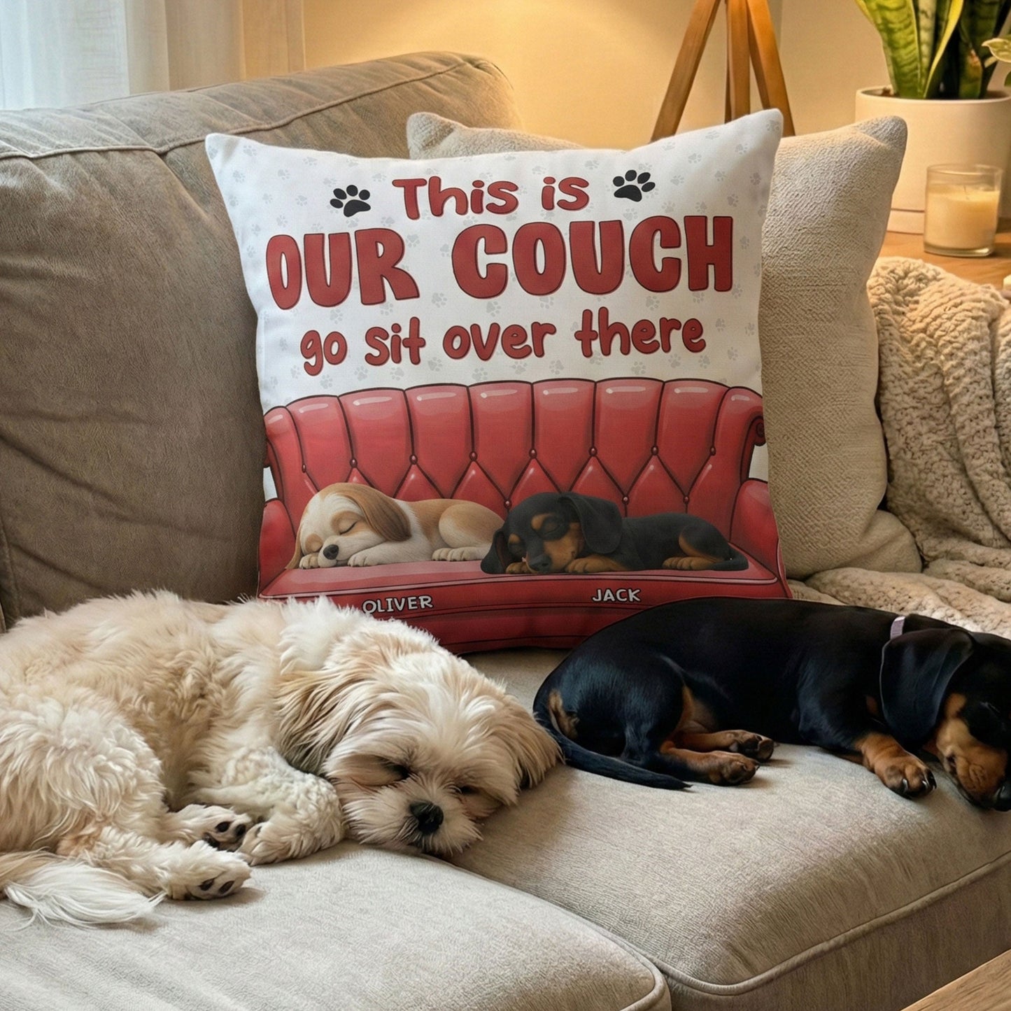 This Is My Couch Go Sit Over There - 3D Version - Personalized Pillows