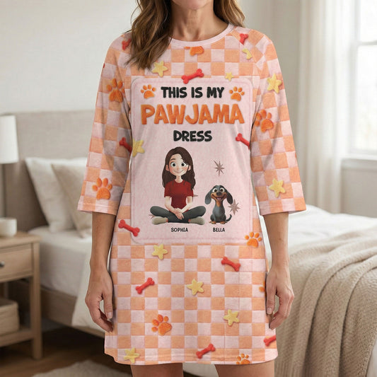 This Is My Pawjama Dress - 3D Version - Personalized Pyjamas