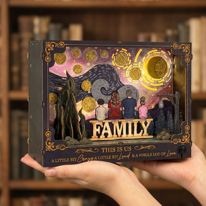 This Is Us A Little Bit Crazy A Little Bit Loud & A Whole Lot Of Love - Personalized DIY Book Nook Kit