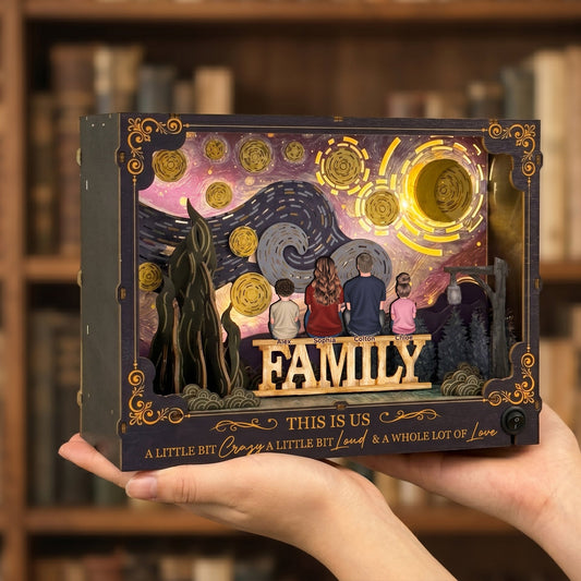 This Is Us A Little Bit Crazy A Little Bit Loud & A Whole Lot Of Love - Personalized DIY Book Nook Kit