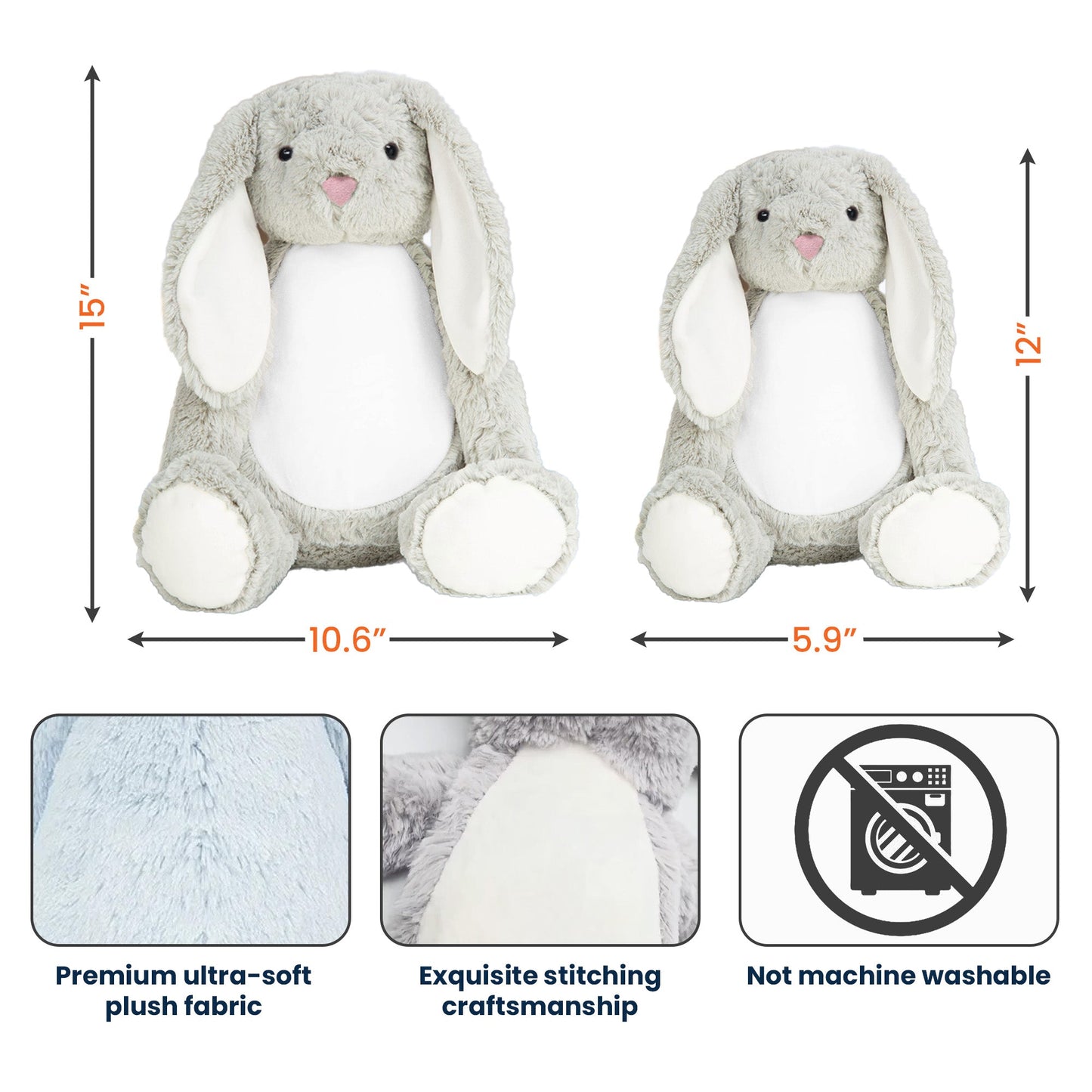 This Mother's Day I'll Be Snuggled Up In Your Tummy - Personalized Bunny Plush