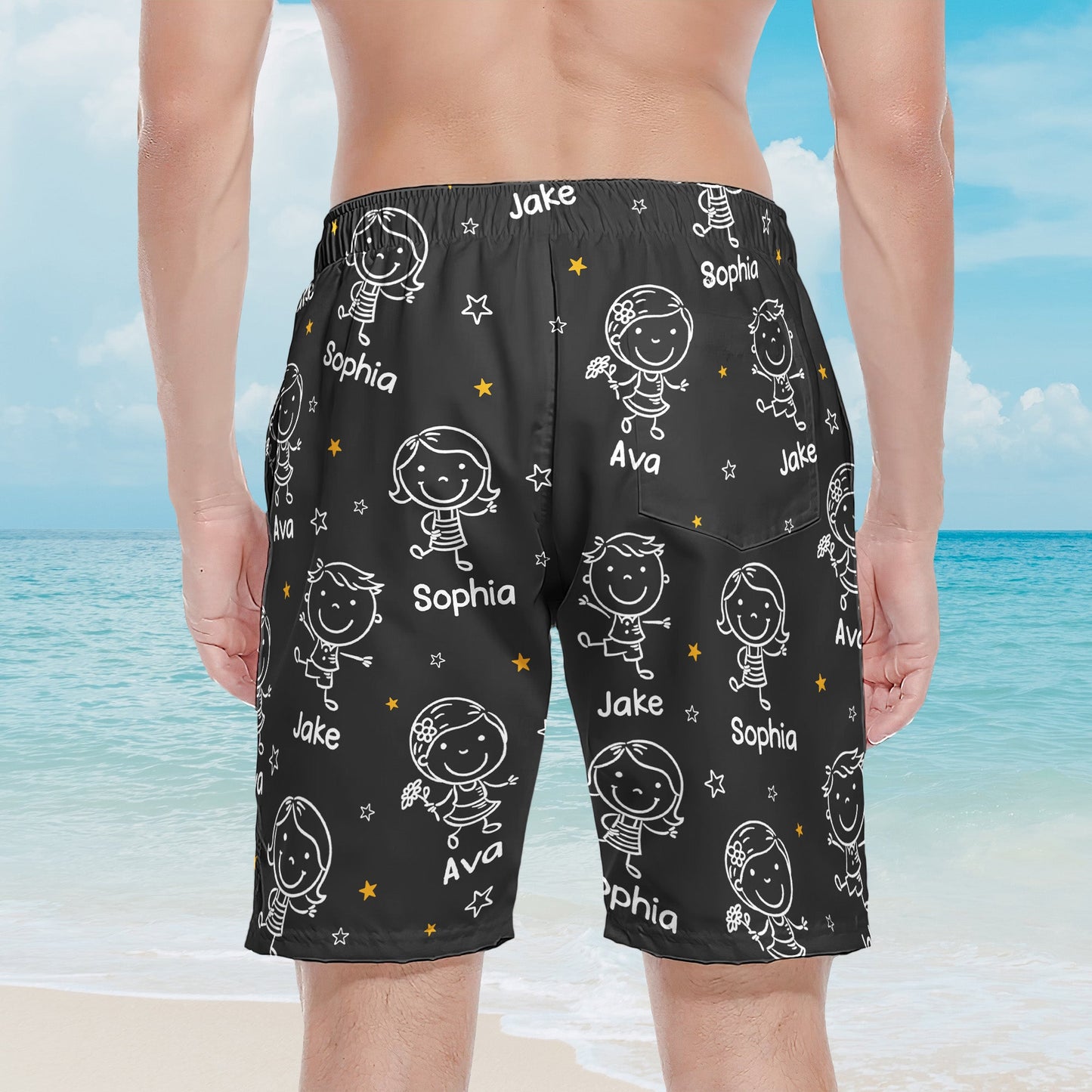 This Papa Belongs To Doodle Style- Personalized Shorts