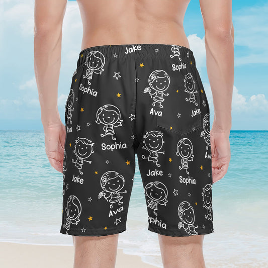 This Papa Belongs To Doodle Style- Personalized Shorts