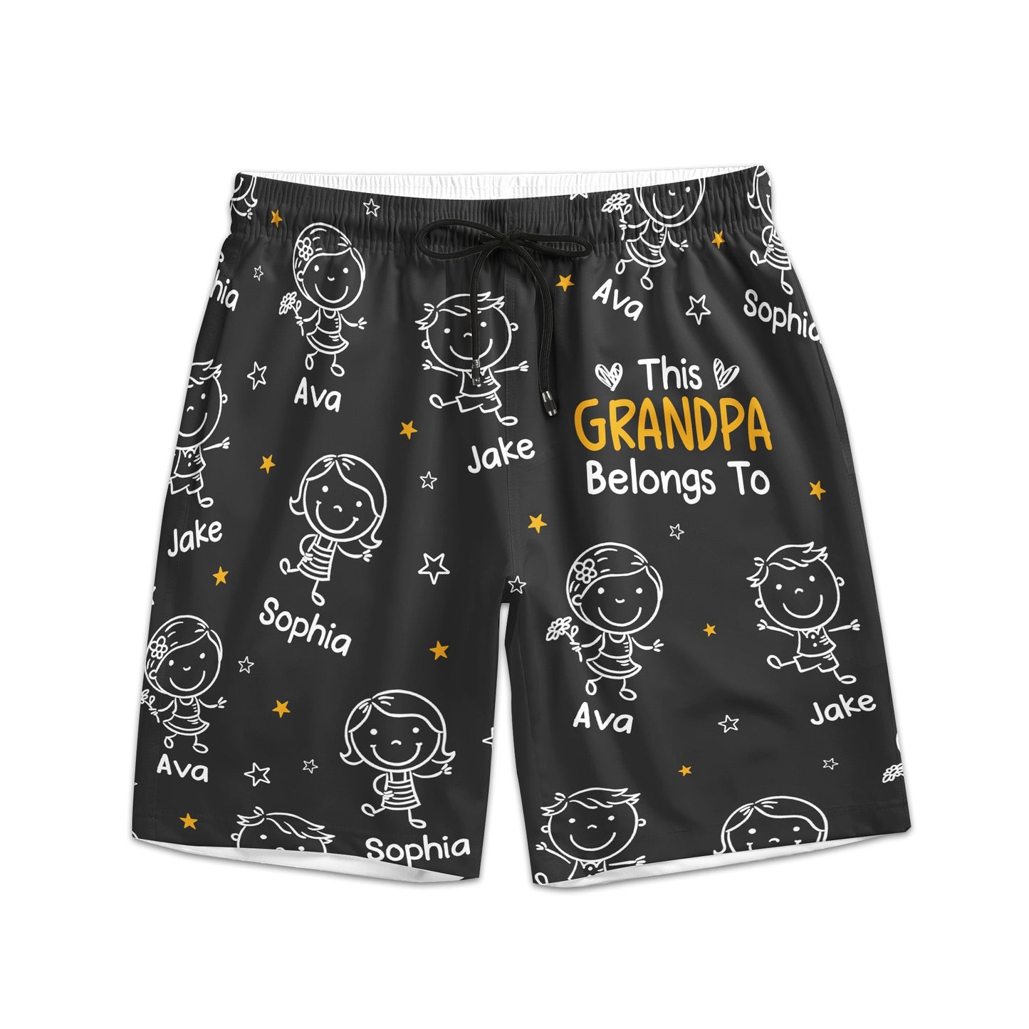 This Papa Belongs To Doodle Style- Personalized Shorts