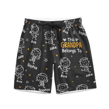 This Papa Belongs To Doodle Style- Personalized Shorts