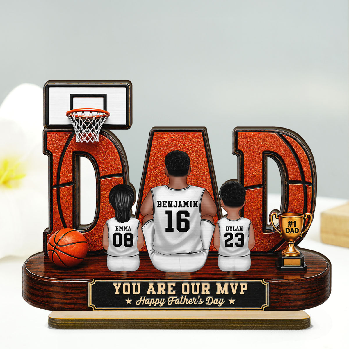 [UP TO 39% OFF] Basketball Dad Legend Daddy's Dream Team - Personalized 2-Layered Wooden Plaque - Unique  Gift For Dad, Husband, Basketball Fans
