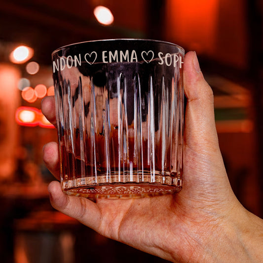 Father's Day Gifts, To Dad From The Reasons You Drink New Version - Personalized Engraved Whiskey Glass