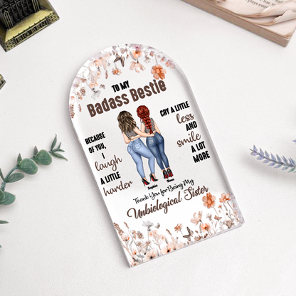 To My Badass Bestie - Personalized Acrylic Plaque