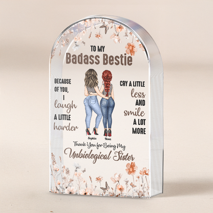 To My Badass Bestie - Personalized Acrylic Plaque