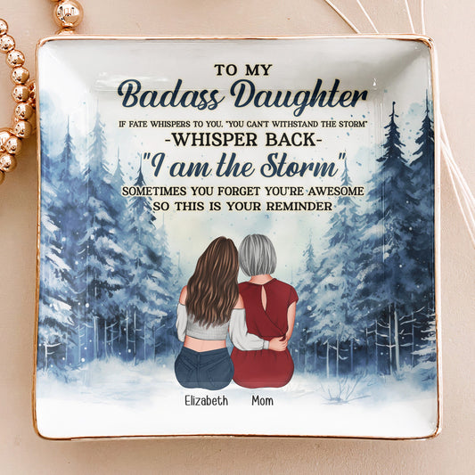 To My Daughter Gifts A Reminder That You're Awesome - Personalized Jewelry Dish