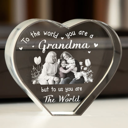 To The World You Are A Grandma - Custom 2D Crystal Photo