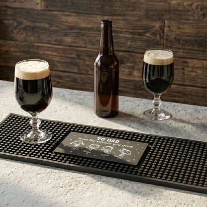 Father's Day Gifts, To Dad, Papa From The Reason You Drink - Personalized Bar Mat