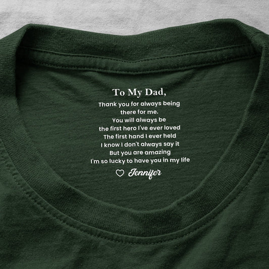 Father's Day Gifts, To My Dad Gift For Dad Grandpa Thank You Gift - Personalized Shirt
