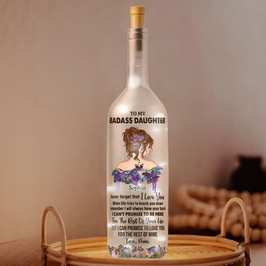 To My Daughter Remember That I Love You - Personalized Bottle Lamp
